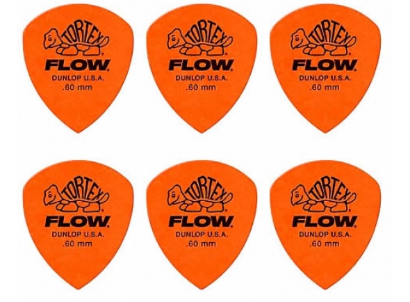 Dunlop Tortex Flow Laranja 6 pack Dunlop Tortex Flow Laranja 6 pack